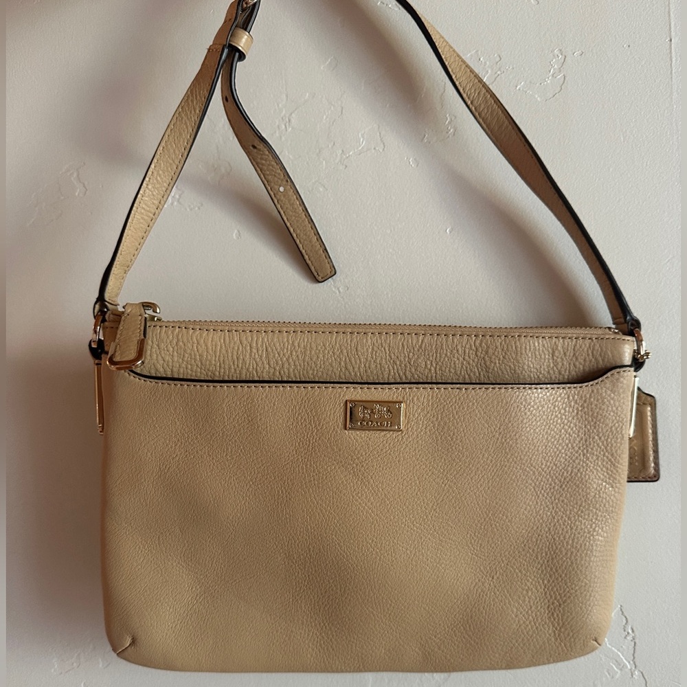 Coach Tan Leather Shoulder Bag